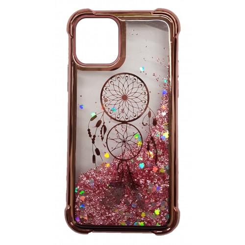 iPhone 14 Pro Waterfall Protective Case Rose Gold Dreamcatcher